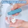 GLAMFIELDS Travel Bottles for Toiletries,TSA Approved 3oz size Leak Proof Silicone Containers for Shampoo, Conditioner,Easy to Squeeze and Portable, Essentials for Traveling (4 Pack) Black - Image 5
