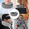 FAGOBYX Travel Pillow,Neck Pillow for Traveling,Airplane Pillow Flight Pillow,360° Travel Neck Pillows for Airplanes,Travel Neck Pillows for Airplanes,Travel Pillow,Neck Pillow (Black) - Image 2
