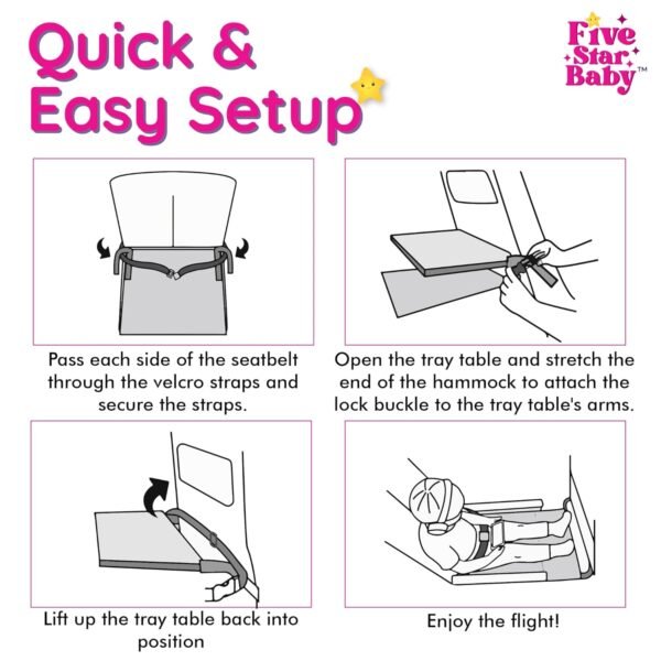 Toddler Airplane Bed - The Ultimate Airplane Travel Essentials for Kids | Airplane Seat Extender for Kids | Premium Airplane Bed for Toddlers - Blue - Image 6