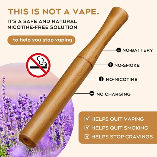 Quit Smoking Inhaler,Essential Oil Inhaler,Portable Smokeless Inhalers,Wooden Vaporless Inhaler,Mini Travel Essentials,Gifts for Men Who Have Everything,Gifts for Women - Image 2