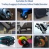 Luggage Wheel Replacement Kit with 4 Rubber Wheels, 3 Size Axles and Bearings for Suitcases and Travel Bags - Image 6