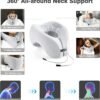 2-in-1 Travel Neck Pillow, Advanced Neck Support for Long Flights, Portable Drawstring Bag, U Shape Memory Foam Pillows for Traveling, Car, Home - Image 2