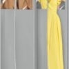 MISSLO 65" Foldable Garment Bags for Travel Waterproof Dress Bags for Gowns Long for Closet Storage Dress Protector Bag for Gowns, Suits, Coats, Grey, 2 Packs