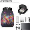 Bright Beautiful Colorful Art Laptop Backpack for Women Large Computer Bag for Men Computer Backpack 17 Inch Fashion Travel Daypack - Image 6
