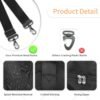 WALNEW Gym Duffel Bag for Women Men, Travel Carry on Weekender Overnight Tote Bags, Lightweight Waterproof Personal Item Bag for Sports, Dance, Workout with Wet Pocket, Black - Image 5