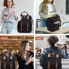 LOVEVOOK Laptop Backpack for Women Work Travel Backpack Purse Commuter Business Computer Bag Teacher Doctor Nurse Bags, College Backpack Daypack with USB Charging Port, 15.6 Inch, Black-brown - Image 6