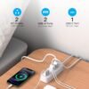 Cruise Essentials, USB C Travel Power Strip, Flat Plug Power Strip with 2 Outlets 3 USB Ports (1 USB C), 5ft Extension Cord Charging Station, Non Surge Protector for Cruise Ship, Travel, Home - Image 3
