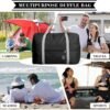 Travel Bag Carry on Luggage Foldable Duffel Bag Sports Gym Bag Weekender Overnight Bag Water Resistant Nylon Travel Duffel for Men Women (Black) - Image 8