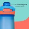 Contigo Jessie Kids Water Bottle, Leak-Proof Lid, 14oz, Dishwasher-Safe, Fits Most Cup Holders, 2-Pack Blue Poppy/Coral & Amethyst/Jade - Image 4
