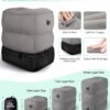 JefDiee Inflatable Foot Rest Pillow, Kids Airplane Bed, Adjustable 3 Layers Height Leg Rest Pillow, Airplane Travel Essentials Great for Airplane, Office, Home, Trains, Cars - Image 3