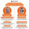 Modern Advantage Inflatable Travel Pillow for Airplanes with Adjustable Extra Bottom, Support Head & Chin to Avoid Neck & Shoulder Pain, for Travelling, Office Napping with Eye Mask & Earplug (Grey) - Image 2