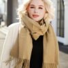MissShorthair Pashmina Travel Scarf for Women Cashmere Solid Color Shawl Wraps Wool Shawls Gift for Evening Dresses - Image 7