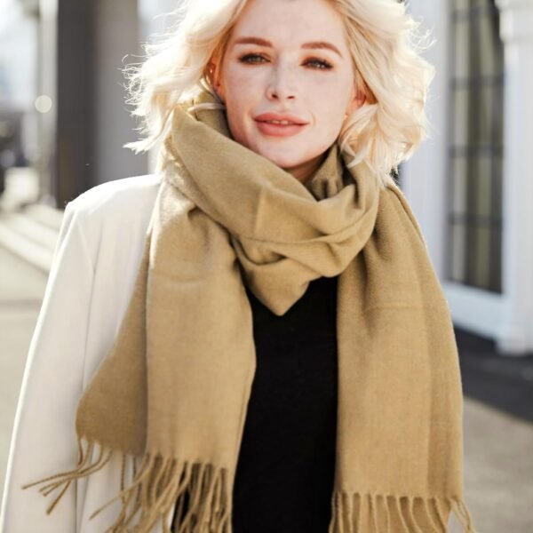 MissShorthair Pashmina Travel Scarf for Women Cashmere Solid Color Shawl Wraps Wool Shawls Gift for Evening Dresses - Image 7