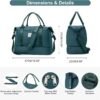 Travel Bag with Shoes Compartment,Weekender Bags for Women Travel,Carry On Duffel Overnight Bag with Trolley Sleeve & Wet Pocket,Travel tote Bag Sports Gym Bag - Image 4