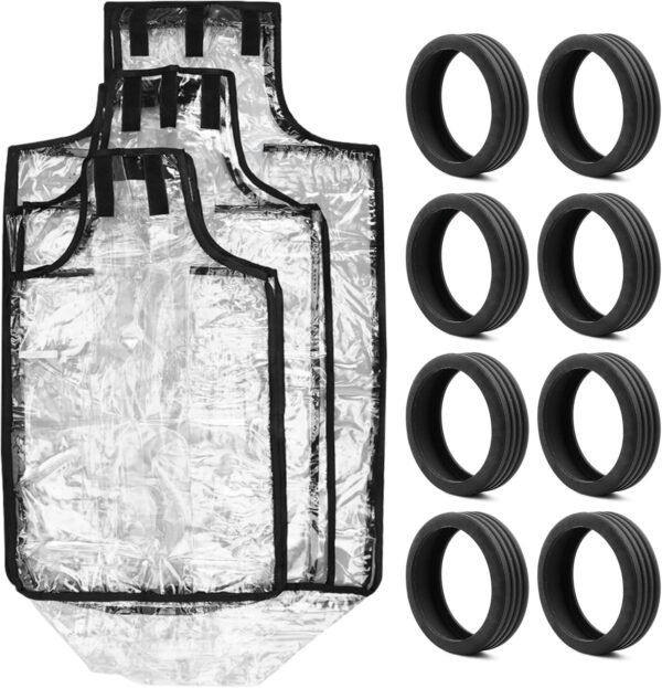 3Pcs 20 24 28 inch Suitcase Protectors Cover and 8Pcs Suitcases Wheel Covers, Clear PVC Waterproof Dustproof Anti-Scratch Luggage Cover Travel Suitcase Cover Protectors - Image 7