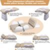Inflatable Toddler Travel Bed for Airplane Car Portable Kids Travel Essentials Bassinet Foldable Infant Travel Bed Baby Travel Crib with Sides with Hand Pump Safety Belt and Carry Bag Sets - Image 3