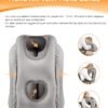 Sunany Travel Pillow, Inflatable Neck Pillow Used for Airplanes/Cars/Buses/Trains/Office Napping with Eye Mask/Earplugs (Gray) - Image 2