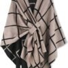 Moss Rose Women's Shawl Wrap Poncho Ruana Cape Open Front Cardigan Shawls for Fall Winter
