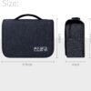 Large Capacity Toiletry Bag Travel Bag with Hanging Hook for Men and Women Waterproof Travel Cosmetic Bag Bathroom Storage Bag for Brushes Set,Full-Sized Shampoo,Toiletries,Accessories-Black - Image 3