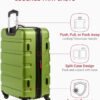SwissGear 7366 Hardside Expandable Luggage with Spinner Wheels, Green, Checked-Medium 23-Inch - Image 4