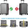 oscaurt Luggage Cover Clear Travel Suitcase Protector No Disassembly Suitcase Covers for Luggage 24 inch Transparent PVC Luggage Protector with Zipper - Image 4