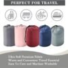 Commollis Travel Blanket Luxury Travel Set -Travel Blanket and Pillow Set - Portable Inflatable Travel Neck Pillow and Premium Soft Airplane Blanket with Built-in Soft Bag,Eye Mask, Earplugs - Image 5