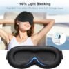 Gritin 100% Blackout Sleep Eye Mask for Women Men, Zero Eye Pressure Sleeping Mask - Ergonomic Design 3D Cutout Eye Movement and Eyelash Friendly Night Blindfold, Ultra Soft & Comfortable for Sleeping - Image 2