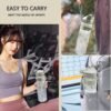 Sports Water Bottle, BPA-Free Plastic Drinking Cup with Straw & Chug Lid, Durable Travel Cup, Portable Gym Water Bottle with Handle, Leakproof Water Bottle for Outdoor, Home and Car (White) - Image 6