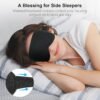Gritin 100% Blackout Sleep Eye Mask for Women Men, Zero Eye Pressure Sleeping Mask - Ergonomic Design 3D Cutout Eye Movement and Eyelash Friendly Night Blindfold, Ultra Soft & Comfortable for Sleeping - Image 5