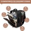 LOVEVOOK Travel Backpack for Women, 40L Carry On Backpack with 3 Packing Cubes,TSA Personal Item Travel Bag Airline Approved, Water Resistant Weekender Overnight Luggage Daypack, Fits 17 Inch Laptop - Image 8