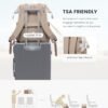 LOVEVOOK Laptop Backpack for Women, 15.6 Inch Work Laptop Bag with USB Port, Fashion Teacher Nurse Backpack Purse, Waterproof Travel Computer Backpack with Organizer Bag, 2PCS, Beige-Khaki - Image 5
