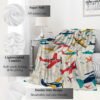 Airplane Blanket Aviation Adventure Colorful Planes and Clouds Throw Blankets Gifts for Kids Boys Lightweight Soft Fleece Cozy for Sofa Couch Bed Room Travel Birthday Party Decor 50x60in - Image 2