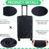 Sanwuta 3 Pcs Luggage Cover Washable Suitcase Protector Luggage Protector Suitcase Cover Anti Scratch Luggage Case Cover Fits 18-28 Inch Luggage, 3 Sizes (Colorful Dot Style) - Image 3