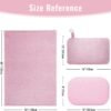 Travel Pillow Blanket Set-3 in 1 Travel Pillow Memory Foam, Soft Travel Blanket Airplane Compact with Bag, Inner Pillowcase, Hand Luggage Belts and Backpack Clip, for Plane Car, Pink - Image 4