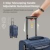 SHOWKOO Luggage Sets 3 Piece Softside Expandable Lightweight Durable Suitcase Sets Double Spinner Wheels TSA Lock Blue (20in/24in/28in) - Image 5