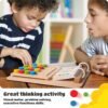 LiKee No-Lose-Parts Wooden Color Matching Slide Puzzle for 3+ Years Old, Montessori Learning Toys for Toddlers Fine Motor Skills, Board Games for Kids Boys Girls Birthday Party Plane Travel Road Trip - Image 3