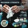 Body Wipes for Men - 50 XL No Rinse Shower Wipes + 4 Travel Bath Wipes - 9"x12" After Gym Wipes - Mens Deodorant Wipes - Face Wipes for Men -For Camping Essentials, Survival Gear and Supplies - Image 4
