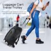 Ultimaxx Folding Compact Lightweight Premium Luggage Cart - Travel Trolley - Image 4