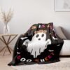 Halloween Blanket, Halloween Throw Blanket for Women Men, Spooky Horror Halloween Blanket for Kids Girls Boys Adults Boo Basket, Cute Halloween Decorations for Bed Sofa Travel Blanket, 60"X 50" - Image 2