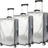 3 Pieces Clear Luggage Covers PVC Suitcase Cover Thicken Protectors Waterproof Cover for Luggage (20"+24"+28")