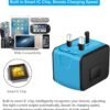 Travel Adapter Worldwide, Universal International Power Plug Adapter W/2.4A 3xUSB-A and 3.0A Type-C Wall Charger, European Travel Plug Adapter for Europe UK EU US CA AU Italy Asia-Blue - Image 7