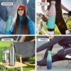 Insulated Water Bottle,17oz Stainless Steel Water Bottles with straw lid,Metal Sports Thermos Water Bottles for Boys,Girls,Double Wall Vacuum BPA-Free Flask for School, Sports & Travel-Turquoise - Image 6
