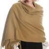 MissShorthair Pashmina Travel Scarf for Women Cashmere Solid Color Shawl Wraps Wool Shawls Gift for Evening Dresses