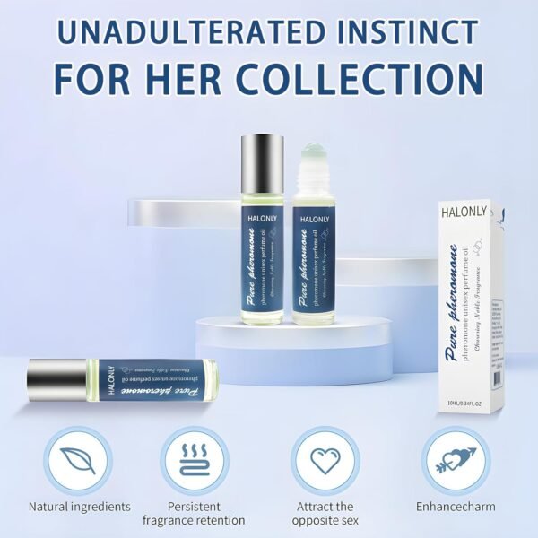 Roll-On Pheromone Perfume for men and women, rollerball perfume, travel perfume, clean perfume Long-Lasting Pheromone-Infused Essential Oil- 0.34 fl.oz (10mL)