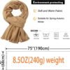 RUI VTRON Shawl Wraps for Women Pashmina Shawls and Wraps for Evening Dresses Large Soft Scarf Winter Scarf Wedding Shawl… - Image 9
