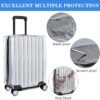 4 PCS Luggage Covers,20/22/24/28 In Clear PVC Suitcase Covers for Luggage,Waterproof Luggage Protector for Travel (Transparent Border, Regular Style) - Image 5