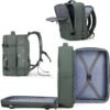 Large Travel Backpack For Women Men, Carry On Backpack,Hiking Backpack Waterproof Outdoor Sports Rucksack Casual Daypack Fit 15.6 Inch Laptop with USB Charging Port Shoes Compartment Olive Green EX