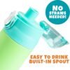 Bentology Stainless Steel 13oz Insulated Kids Water Bottle w Built In Straw- Easy to Open, Reusable BPA-Free, Fits in Most Lunch Boxes for Boys, Girls, School, Sports, Camp- Keep Drink Cold All Day - Image 4