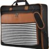 MATEIN Suit Carry On Garment Bags for Travel, Suit Bag with Detachable Adjustable Shoulder Strap, Waterproof Foldable Luggage Bag for Men Women, Large Compartment for Carrying Clothes, Black Stripe