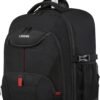 Rolling Backpack, Large Backpack with Wheels for Men Women Adults, 17inch Waterproof Wheeled Travel Laptop Backpack Carry on Luggage Bag Trolley Suitcase Business College School Computer Bookbag,Black